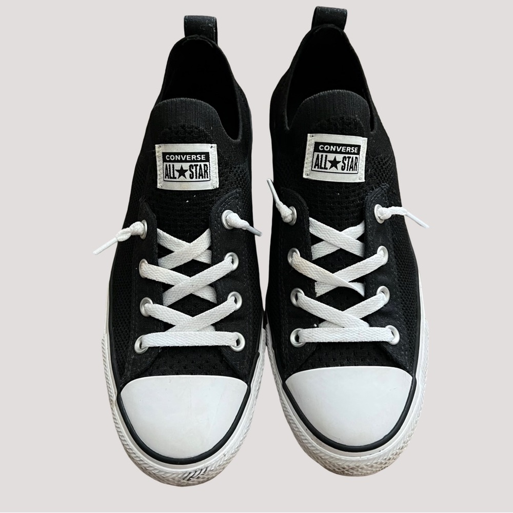 Converse Black and White Low-Top Slip-On Sneakers